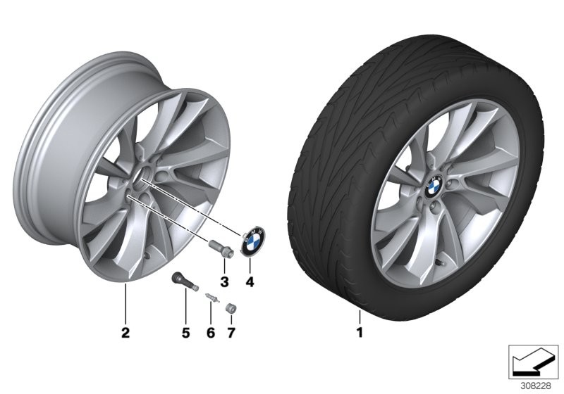 Л/с диск BMW турбинный дизайн 389 - 19''