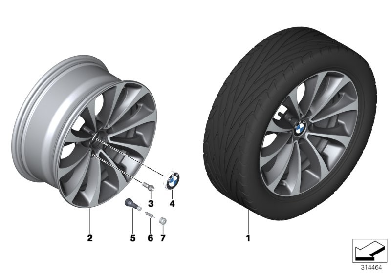 BMW LM-fälg turbin-styling 452 - 18''