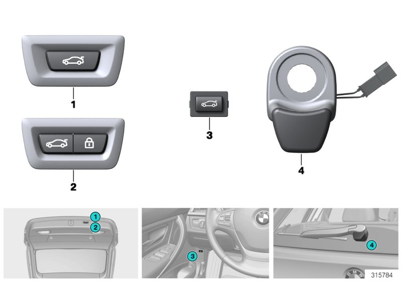 Switch, rear-lid Centerlock