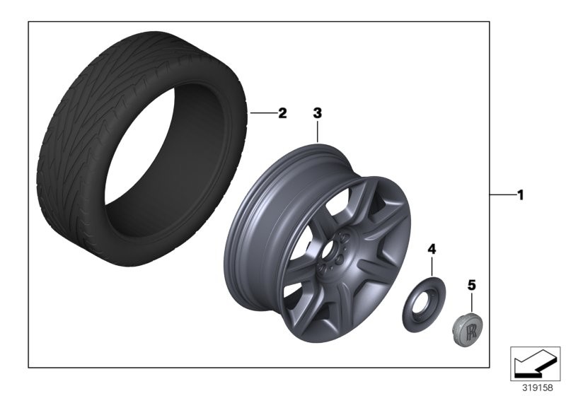 Light-alloy wheel style 274, gloss black