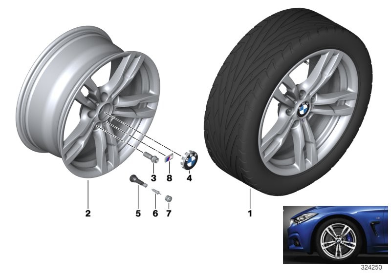 BMW LA wheel, M double spoke 441 - 18''