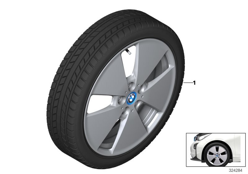 Winter wheel w.tyre star spoke 427 - 19