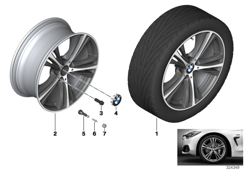 BMW 轻质铝合金轮辋 星形轮辐 407 - 19''