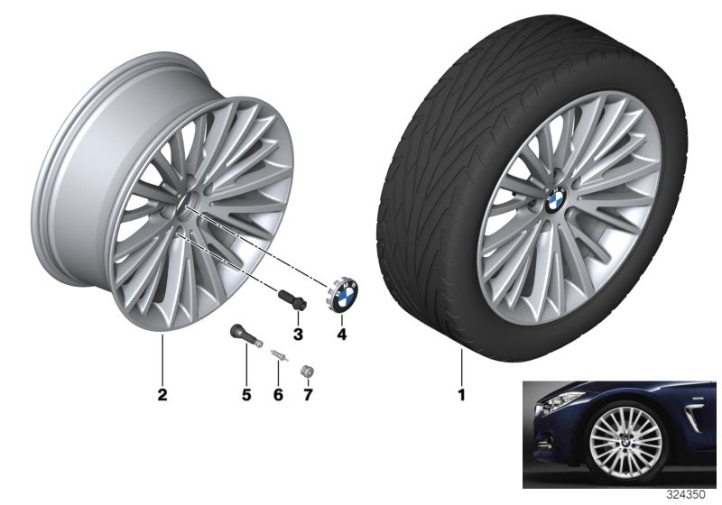 BMW LA wheel, multi spoke 399 - 19''