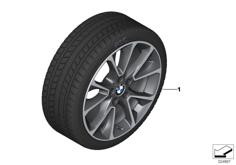 Winter wheel w.tyre star spoke 449 -19