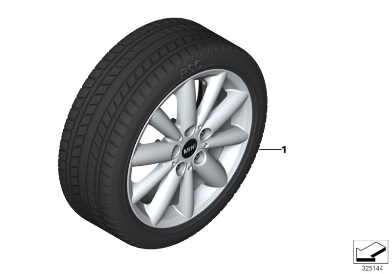 Roue hiver compl.Radial Spoke 508 - 16