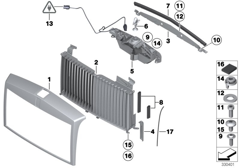 Radiator grill / radiator figure