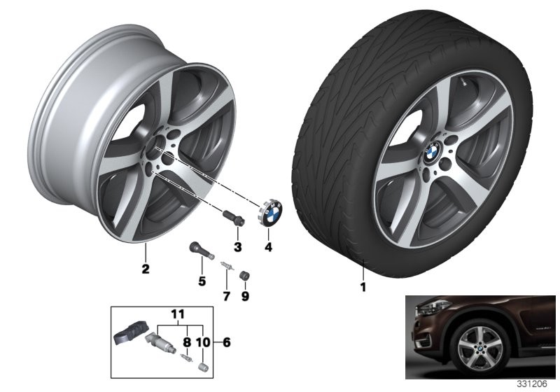 BMW LA wheel, star spoke 490 - 19''