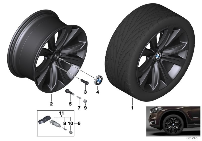 BMW LA wheel, star spoke 491 - 20''