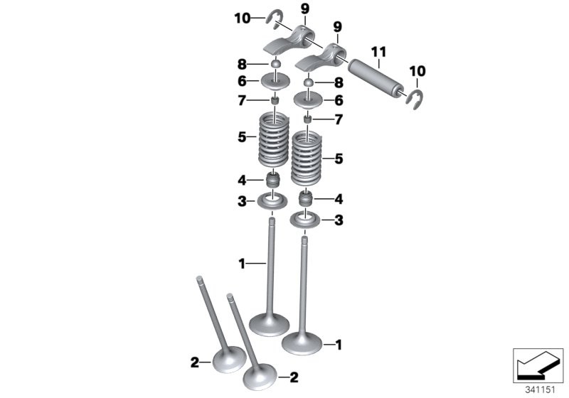 Timing gear - Intake valve/exhaust valve