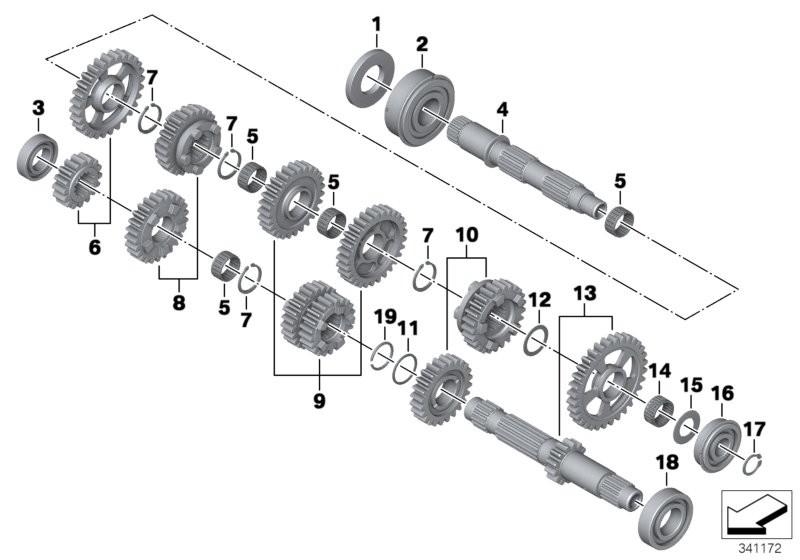 6-speed gearbox/wheel-set parts