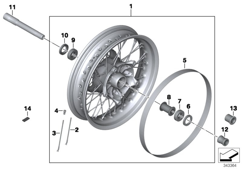Spoke wheel front