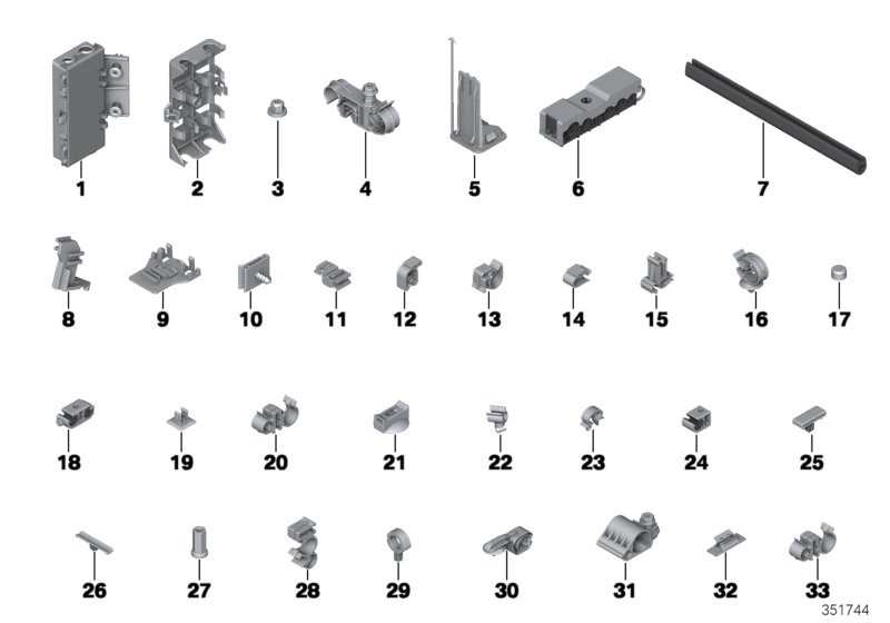 Various cable holders