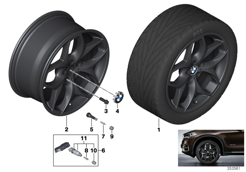 BMW LA wheel, double spoke 215