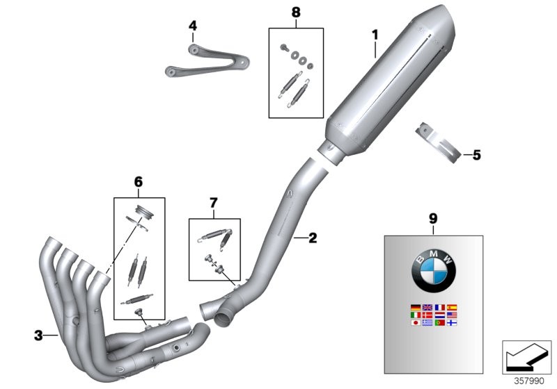 Single parts Race exhaust system