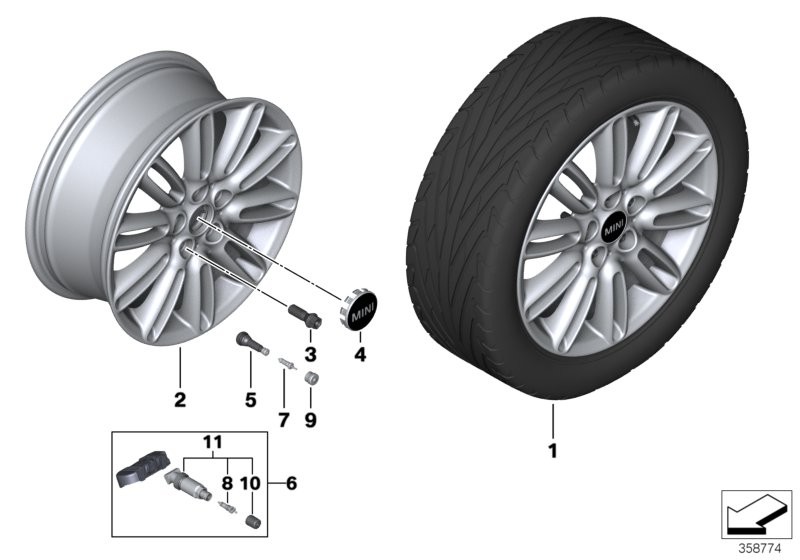 MINI LA wheel Tentacle Spoke 500 - 17''
