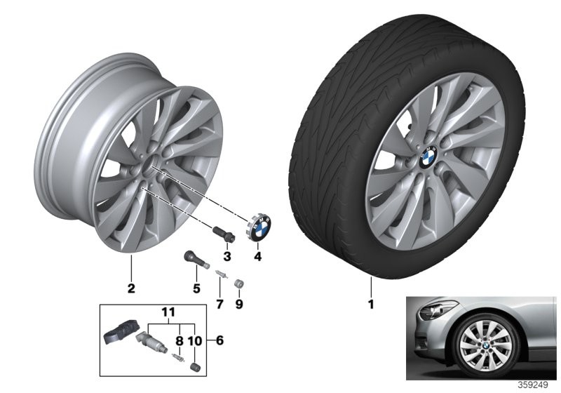 Л/с диск BMW турбинный дизайн 381