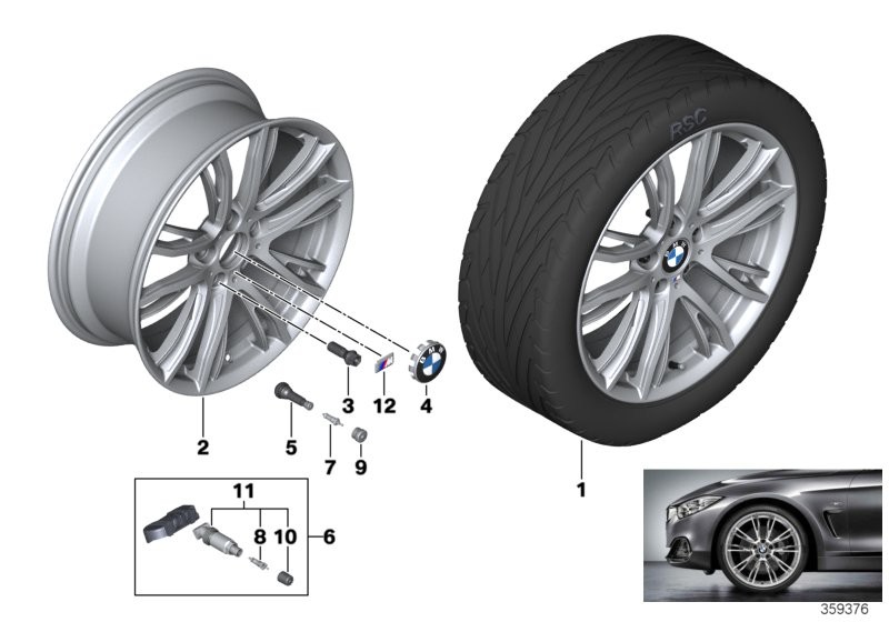 BMW LA wheel M double spoke 624 - 19''