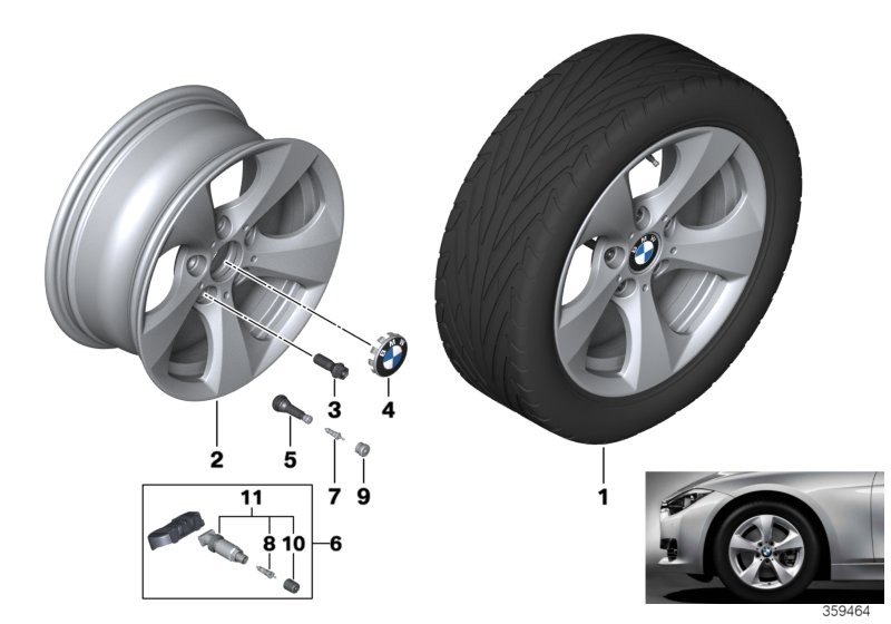 BMW 轻质铝合金轮辋 流线型 306 - 16''