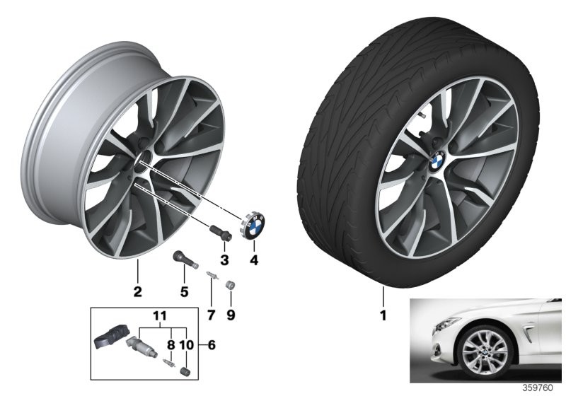 BMW LA wheel, turbine styling 402 - 19''