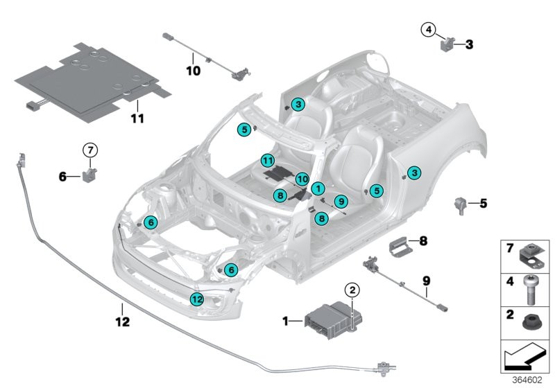 Pièces électriques d'airbag