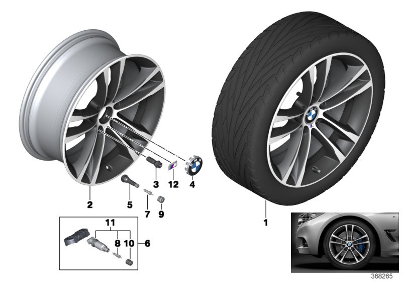 BMW LA wheel M double spoke 598M - 19