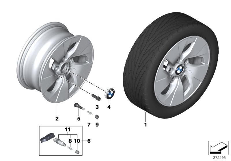 BMW LA wheel, turbine styling 406 - 16'