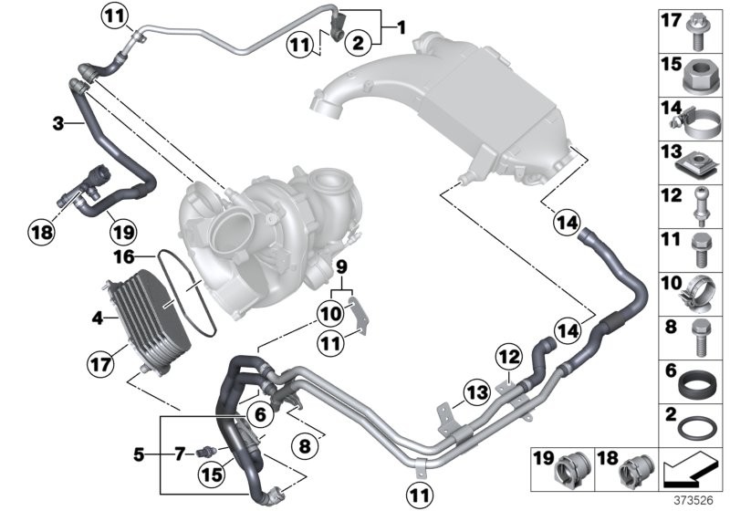Cooling system-turbocharger / charge air