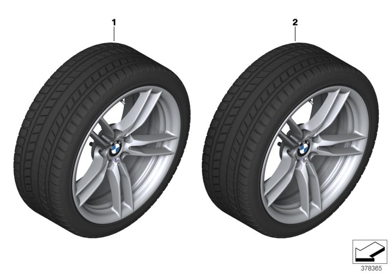 Winter wheel w.tyre M V-spoke 641M - 19