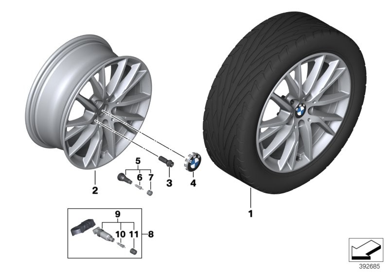 BMW LA wheel, Y-spoke 489 - 17''