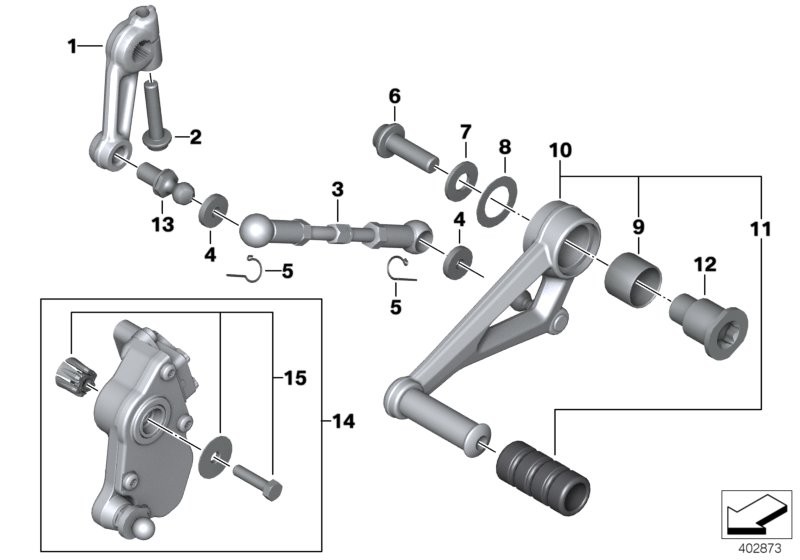 Outer gearshift parts