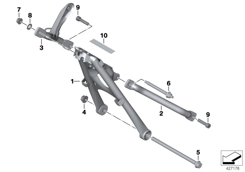 Frame front section/mounting parts