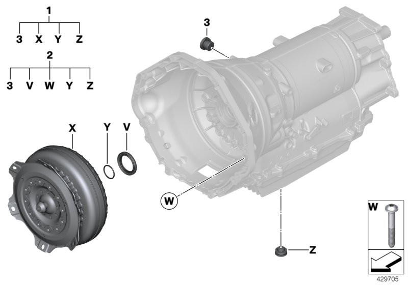 GA8HP76X torque converter/seal.elements