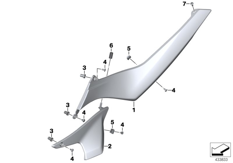 Fairing side section / attachment parts