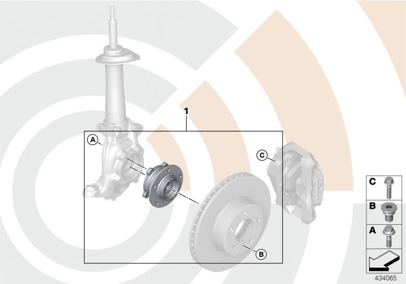 Repair kit, wheel bearing, front
