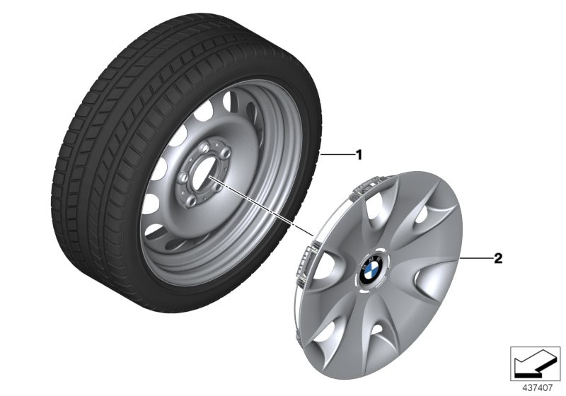 Winter wheel with tyre steel - 16