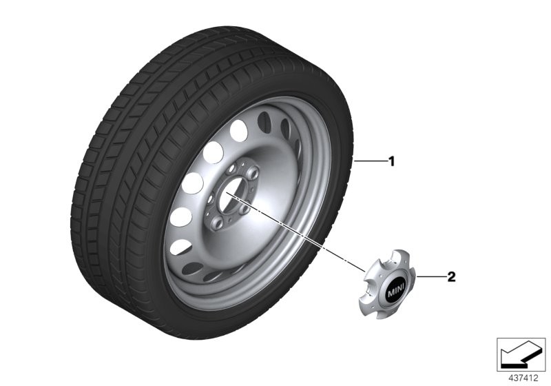 Winter wheel with tyre steel - 16