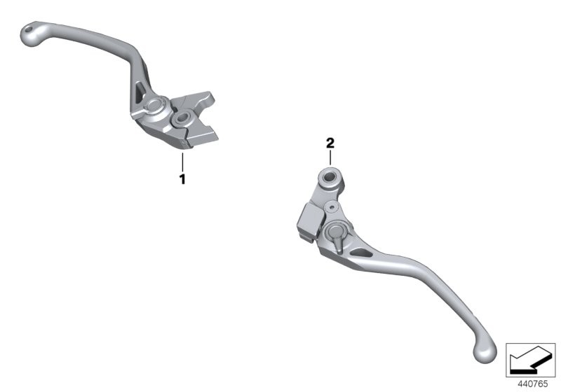 HP hand lever, milled