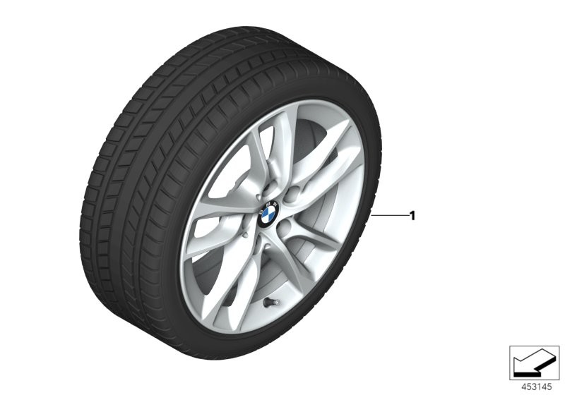 Wint.wheel w.tyre double spoke 474 -16