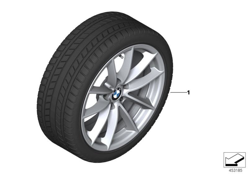 Winter wheel with tyre V-spoke 618 - 17