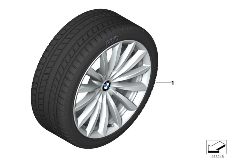 Winter wheel with tyre V-spoke 620 - 19