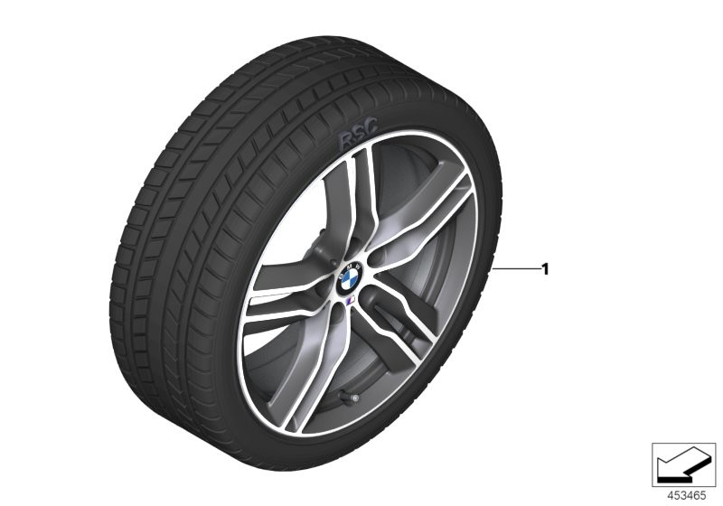Wint.wheel w.tyre M dble sp. 570M - 18