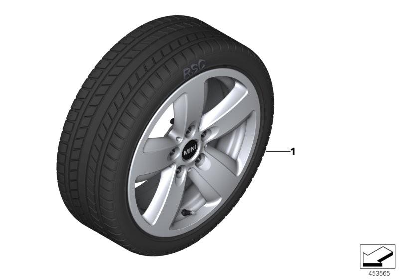 Spike/SC wint.wheel w.tyre Style 517-16