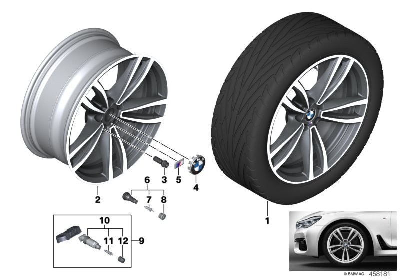 BMW LA wheel double spoke 647M - 19''