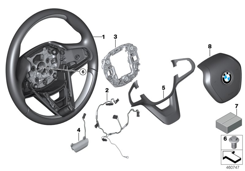 Steering wheel, wood, airbag