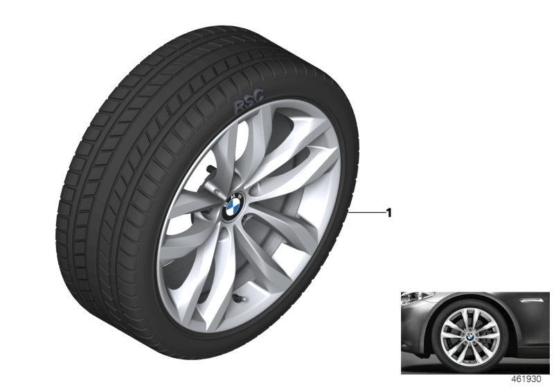 Wint.wheel w.tyre double spoke 609 -18