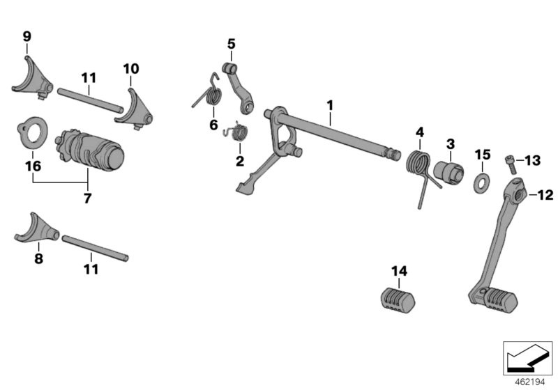 5-speed transmission shifting parts