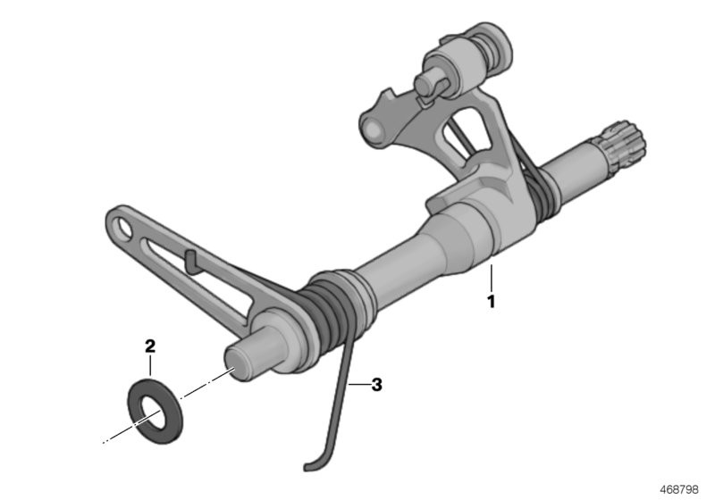 5-speed gearbox shifting shaft