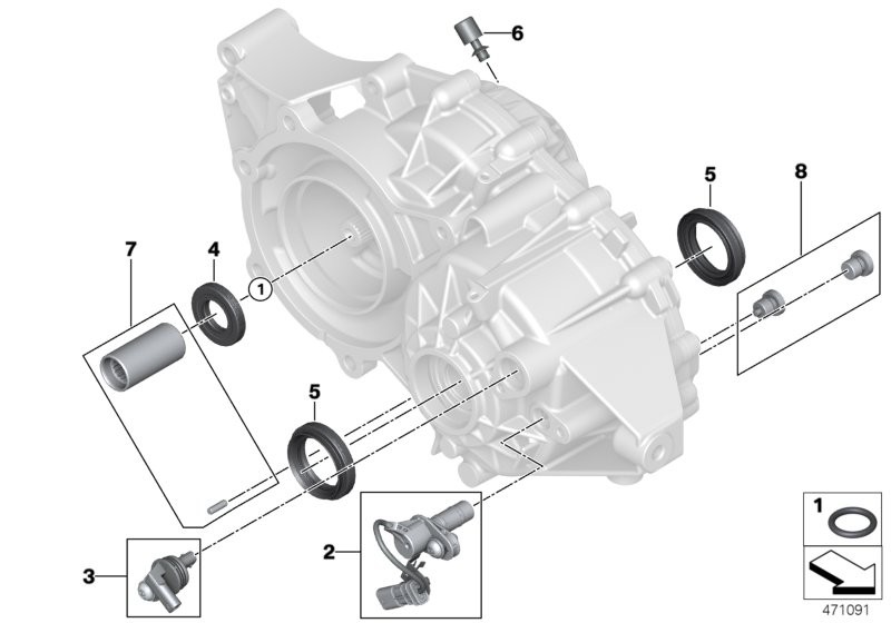 Electric gearbox, single parts