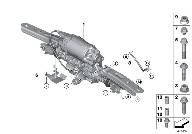 HSR actuator/mounted parts
